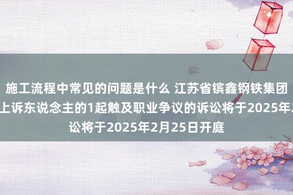 施工流程中常见的问题是什么 江苏省镔鑫钢铁集团行动被告/被上诉东说念主的1起触及职业争议的诉讼将于2025年2月25日开庭